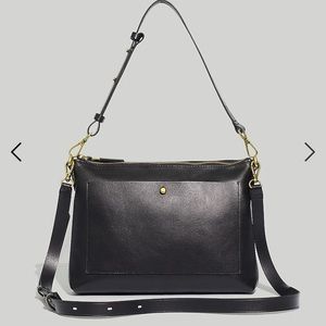 MADEWELL NWT The Transport Shoulder Crossbody Bag in True Black